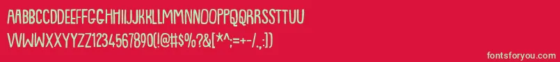 Lemonismdemo Font – Green Fonts on Red Background