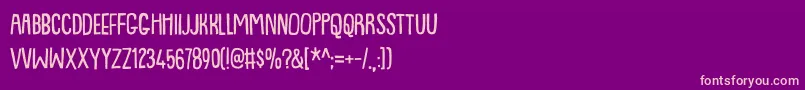 Lemonismdemo Font – Pink Fonts on Purple Background