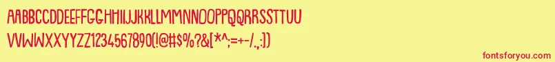Lemonismdemo Font – Red Fonts on Yellow Background