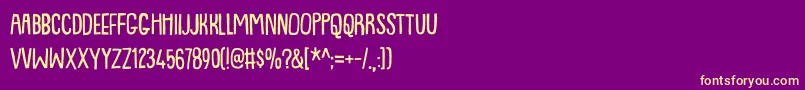 Lemonismdemo Font – Yellow Fonts on Purple Background