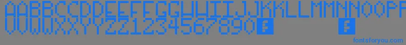 fuente OurArcadeGames – Fuentes Azules Sobre Fondo Gris