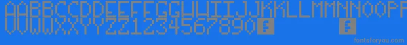 Police OurArcadeGames – polices grises sur fond bleu