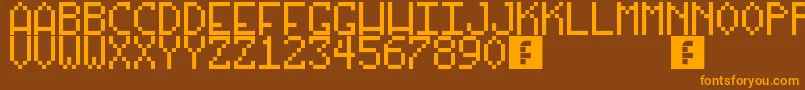 OurArcadeGames Font – Orange Fonts on Brown Background