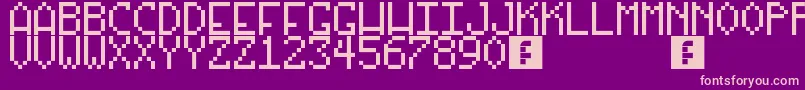 Police OurArcadeGames – polices roses sur fond violet