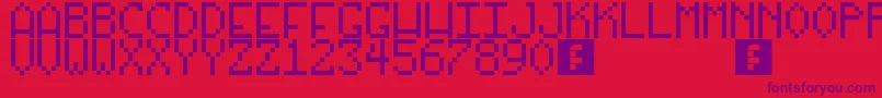 OurArcadeGames Font – Purple Fonts on Red Background
