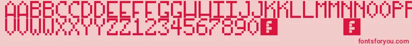 OurArcadeGames Font – Red Fonts on Pink Background