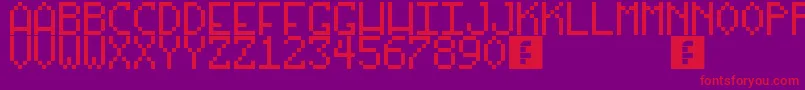 OurArcadeGames Font – Red Fonts on Purple Background
