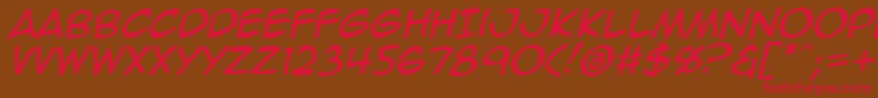 Animeace2Ital Font – Red Fonts on Brown Background