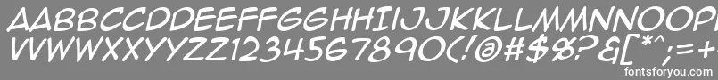 Animeace2Ital Font – White Fonts on Gray Background