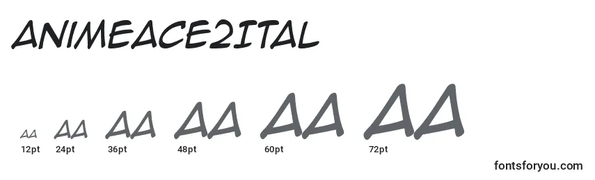 Размеры шрифта Animeace2Ital (115384)