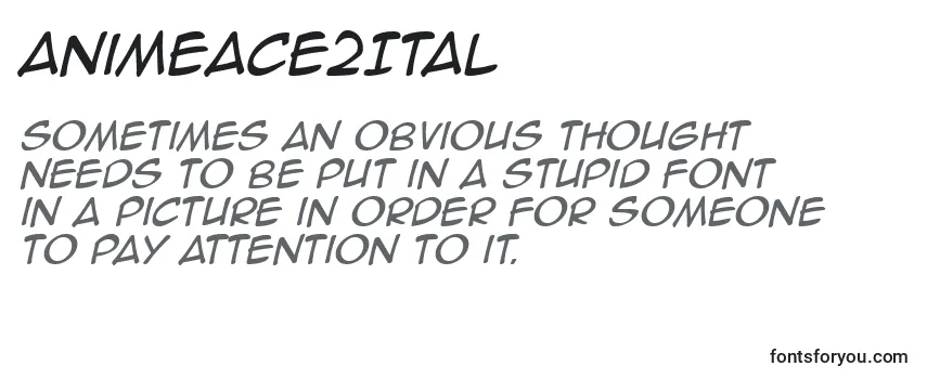 Review of the Animeace2Ital (115384) Font