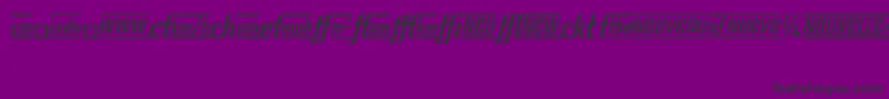 CasestudynooneLtBoldItalicAlternate-Schriftart – Schwarze Schriften auf violettem Hintergrund