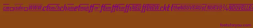 CasestudynooneLtBoldItalicAlternate-Schriftart – Violette Schriften auf braunem Hintergrund