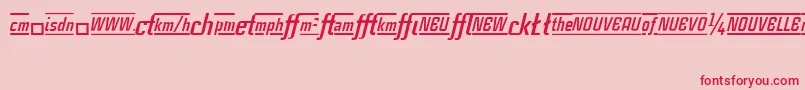 フォントCasestudynooneLtBoldItalicAlternate – ピンクの背景に赤い文字