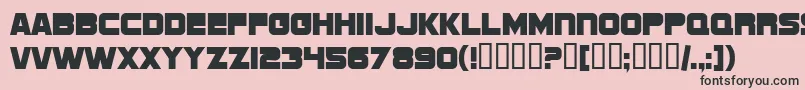 SfSportsNightNsUpright Font – Black Fonts on Pink Background