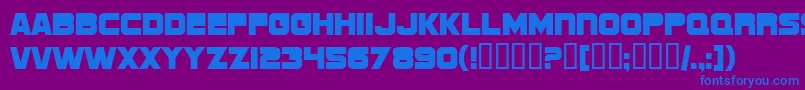 SfSportsNightNsUpright Font – Blue Fonts on Purple Background