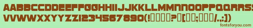 SfSportsNightNsUpright Font – Brown Fonts on Green Background