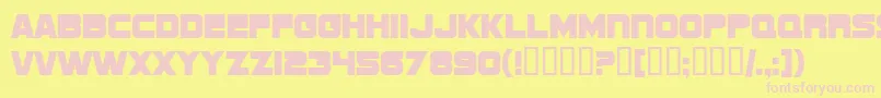 SfSportsNightNsUpright Font – Pink Fonts on Yellow Background