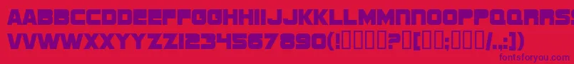 SfSportsNightNsUpright Font – Purple Fonts on Red Background