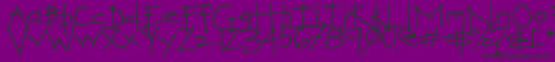 LoveYouHeaps-Schriftart – Schwarze Schriften auf violettem Hintergrund