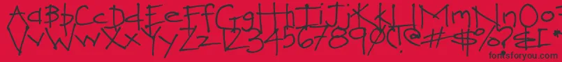 LoveYouHeaps Font – Black Fonts on Red Background