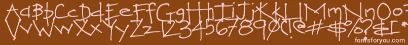 LoveYouHeaps Font – Pink Fonts on Brown Background