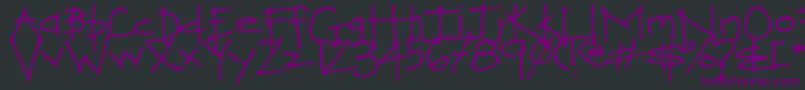 LoveYouHeaps Font – Purple Fonts on Black Background