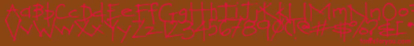 LoveYouHeaps Font – Red Fonts on Brown Background