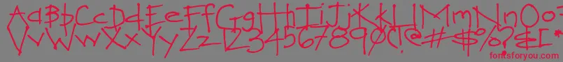 LoveYouHeaps Font – Red Fonts on Gray Background