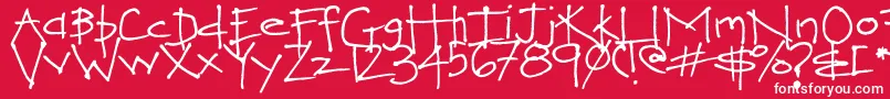 LoveYouHeaps Font – White Fonts on Red Background