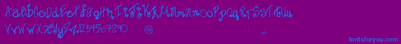 Sweet Font – Blue Fonts on Purple Background