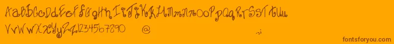 Sweet Font – Brown Fonts on Orange Background