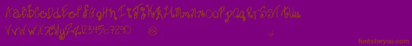 Sweet Font – Brown Fonts on Purple Background