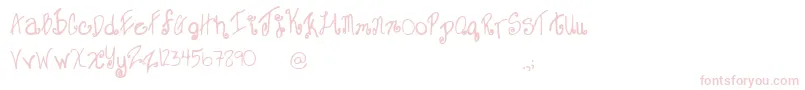 Sweet Font – Pink Fonts on White Background