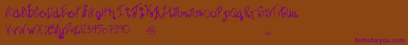 Шрифт Sweet – фиолетовые шрифты на коричневом фоне