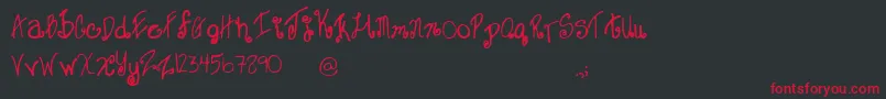 Sweet Font – Red Fonts on Black Background