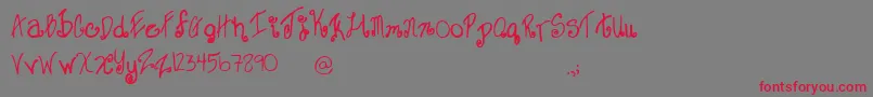 Sweet Font – Red Fonts on Gray Background