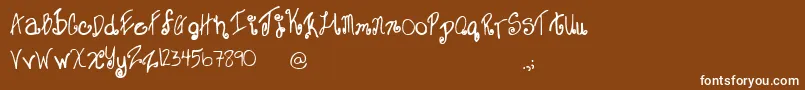 Sweet Font – White Fonts on Brown Background