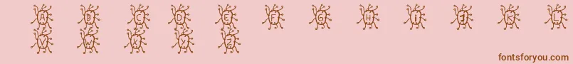 Virus Font – Brown Fonts on Pink Background