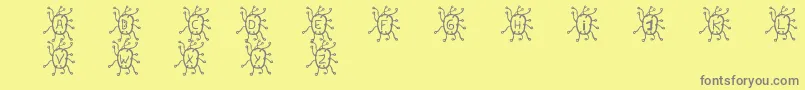 Virus Font – Gray Fonts on Yellow Background