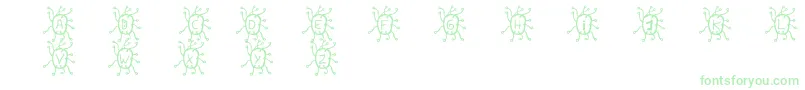 Virus Font – Green Fonts on White Background