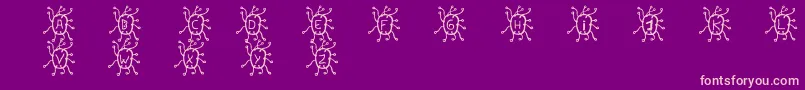 Virus Font – Pink Fonts on Purple Background