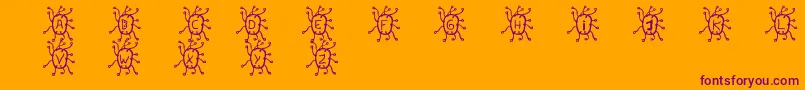 Virus Font – Purple Fonts on Orange Background