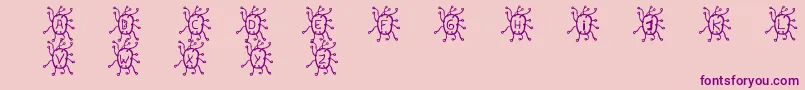 Virus Font – Purple Fonts on Pink Background