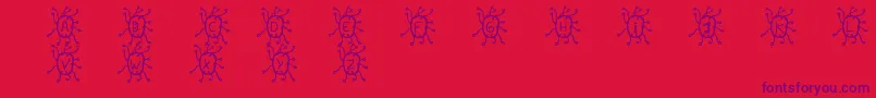 Virus Font – Purple Fonts on Red Background