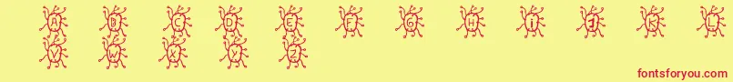 Virus Font – Red Fonts on Yellow Background
