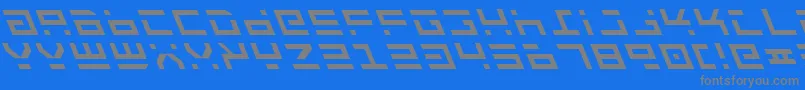 RocketTypeLeftalic Font – Gray Fonts on Blue Background