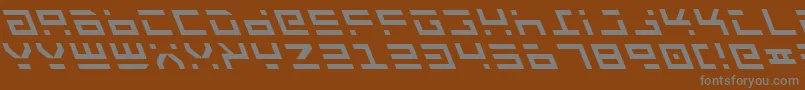 RocketTypeLeftalic Font – Gray Fonts on Brown Background
