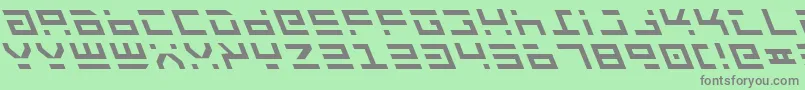 RocketTypeLeftalic-Schriftart – Graue Schriften auf grünem Hintergrund
