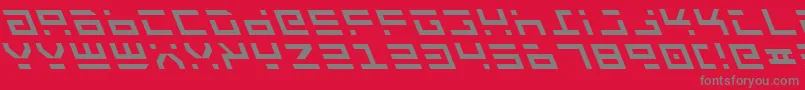 RocketTypeLeftalic Font – Gray Fonts on Red Background